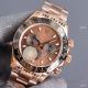 Swiss Quality Copy Rolex Rose Gold Daytona 40 Watch Black Ceramic Bezel Chocolate Dial (3)_th.jpg